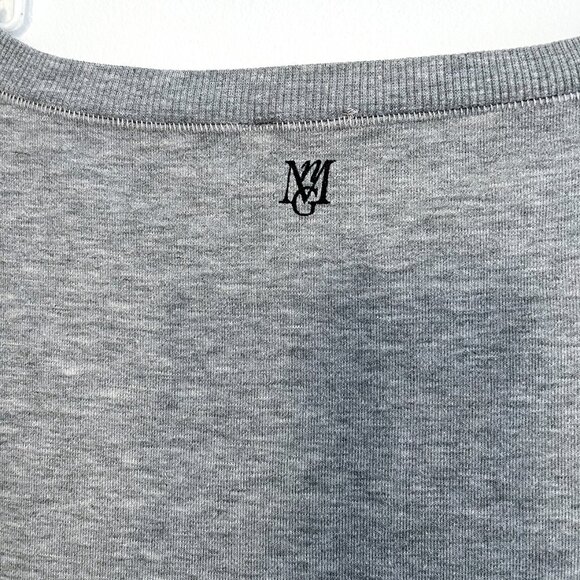 MNG Sports Sleeveless Sweatshirt Tunic – Oversized Gray Graphic Top - Picture 4 of 6